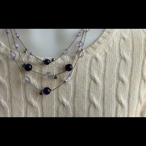 Purple beaded necklace